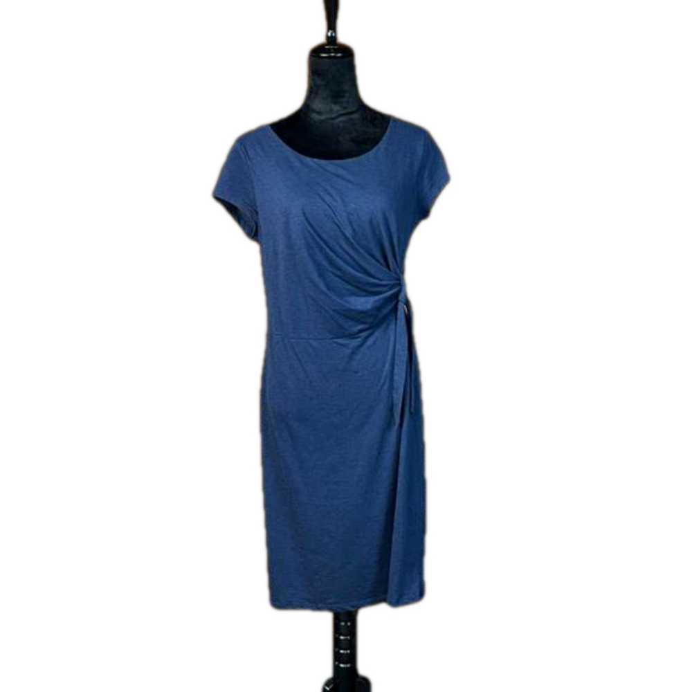 Tom Tailor navy twist knot short sleeve dress size 40/L EUC